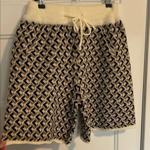 Avantlook High Waist Geometric Patterned Women Shorts